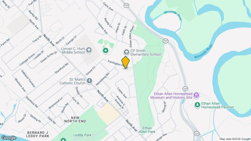 282 Ethan Allen Pkwy Map and Location Details