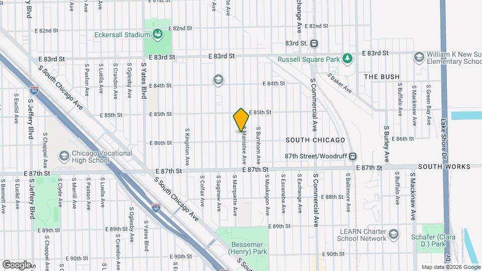 8548 S Manistee Ave Mapa y Detalles de la Ubicación