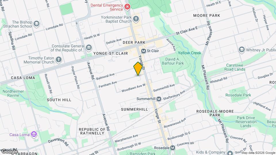 21 Farnham Ave Map and Location Details