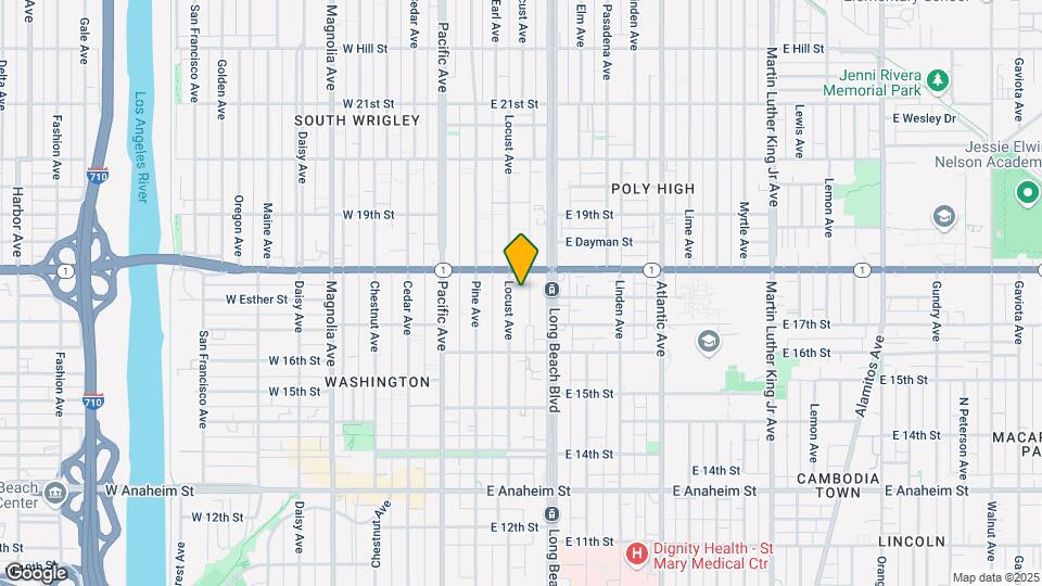 1750 Locust Ave Map and Location Details