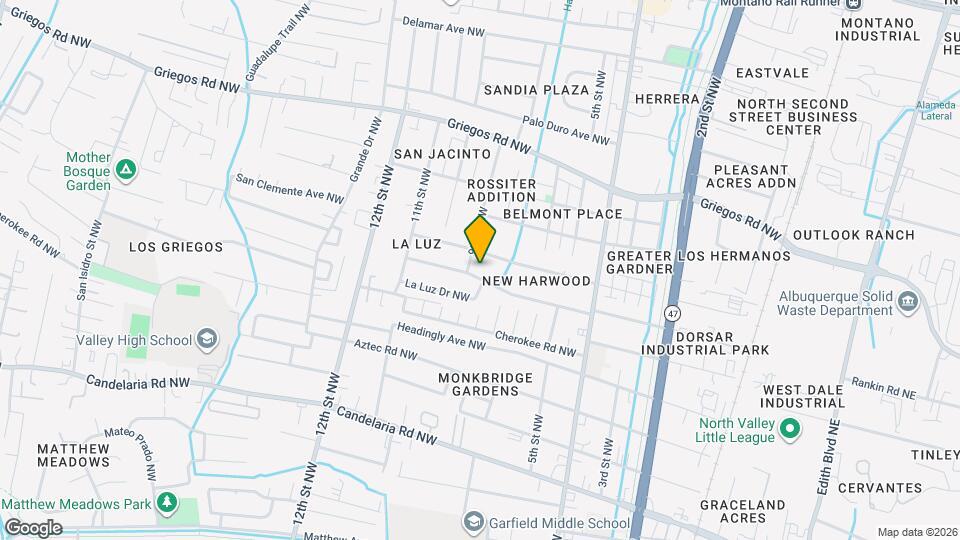 823 San Lorenzo Ave NW Map and Location Details
