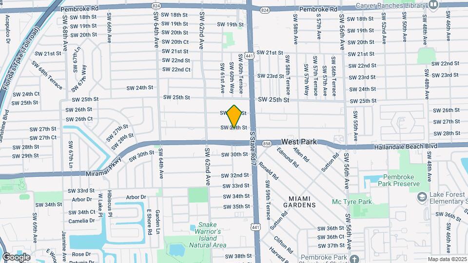 6036 SW 27th St Mapa y Detalles de la Ubicación