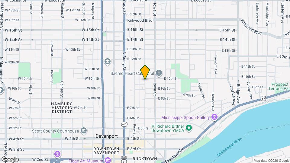 939 Pershing Ave Map and Location Details