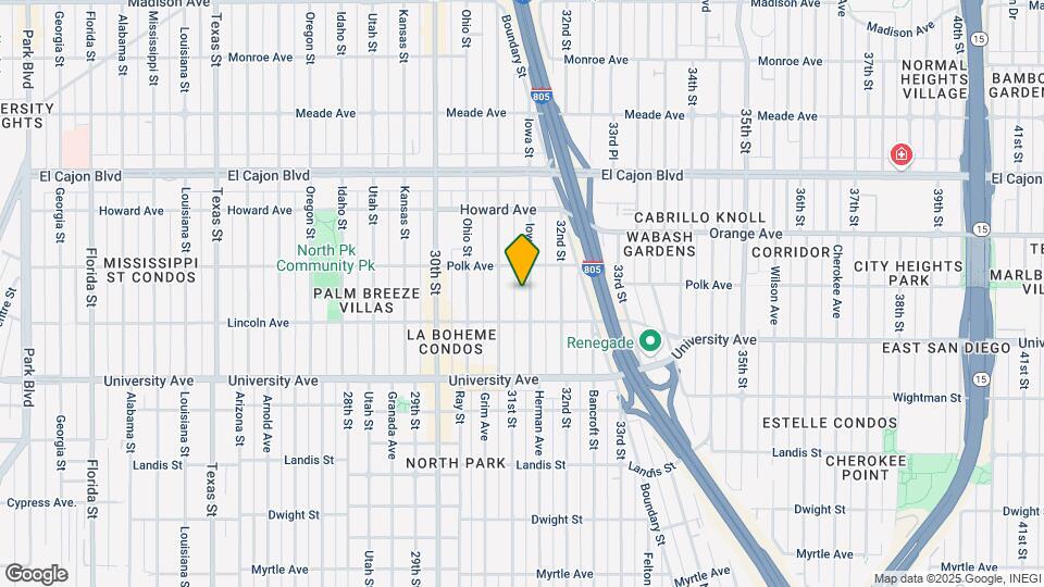 4052 Iowa St Map and Location Details