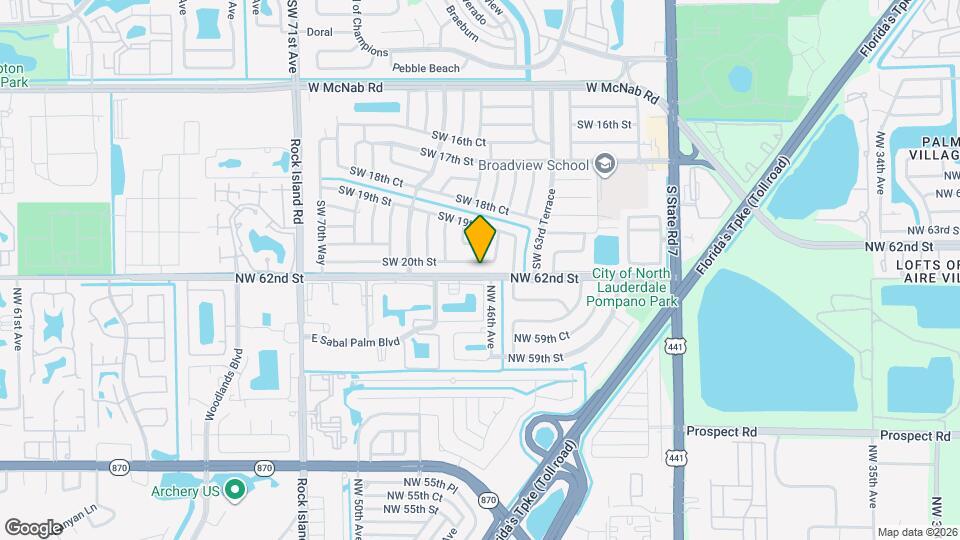 6580 SW 20th St Map and Location Details