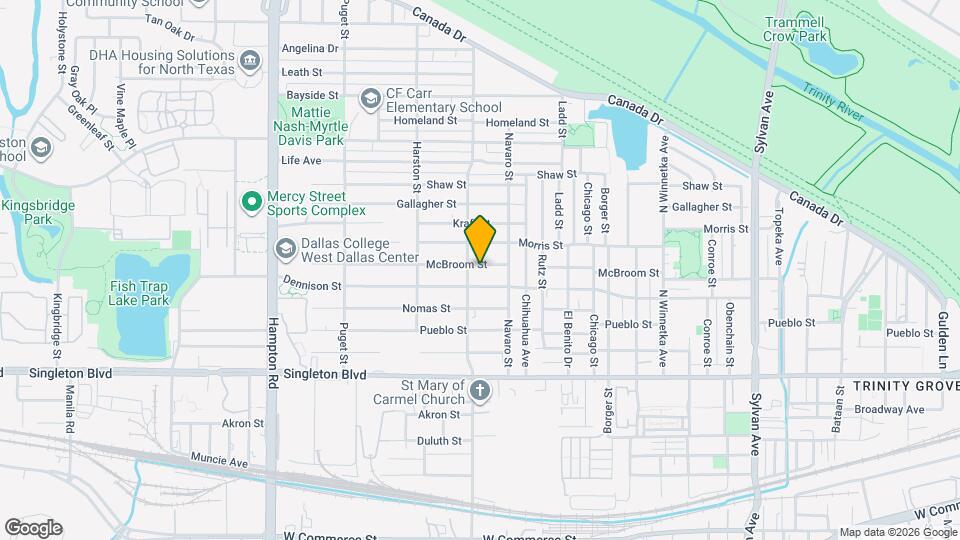 1728 McBroom St Map and Location Details