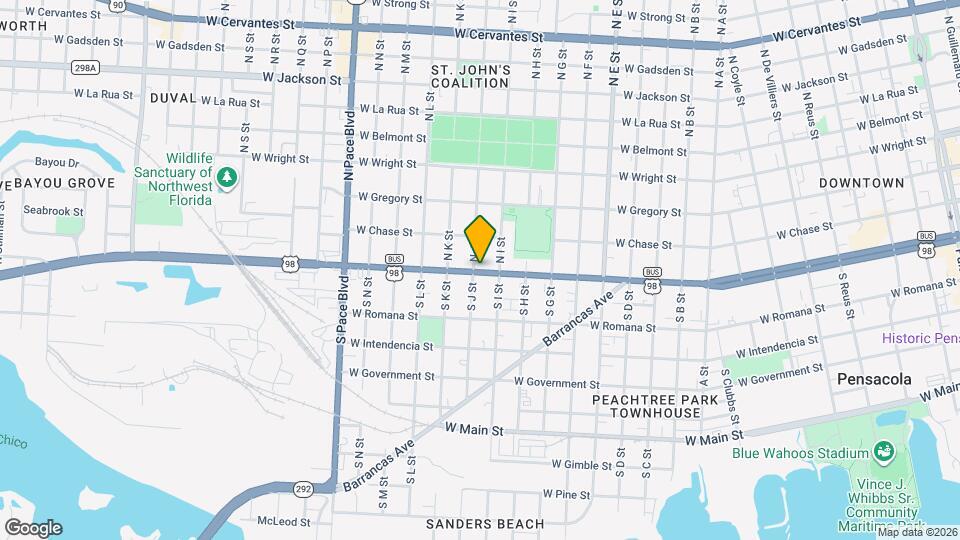 1618 W Garden St Map and Location Details