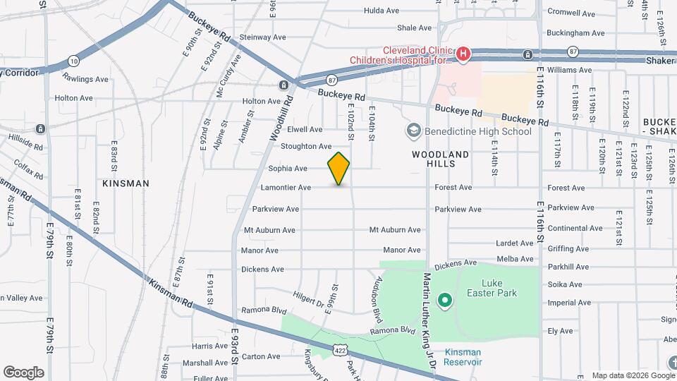 10006 Lamontier Ave Map and Location Details