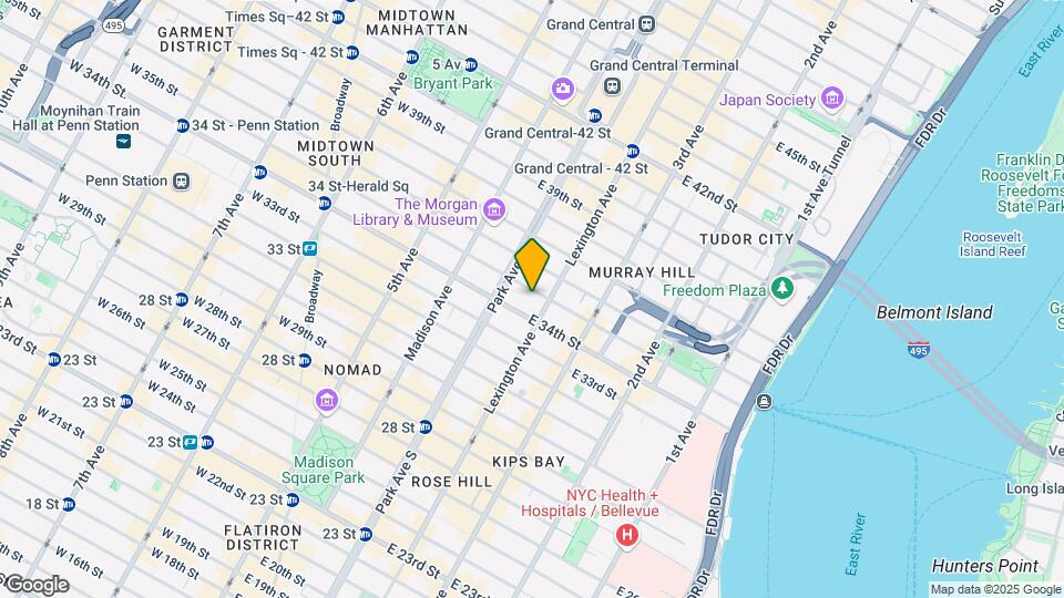126 E 35th St Mapa y Detalles de la Ubicación