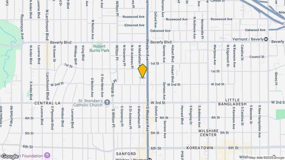136 S Manhattan Pl Map and Location Details