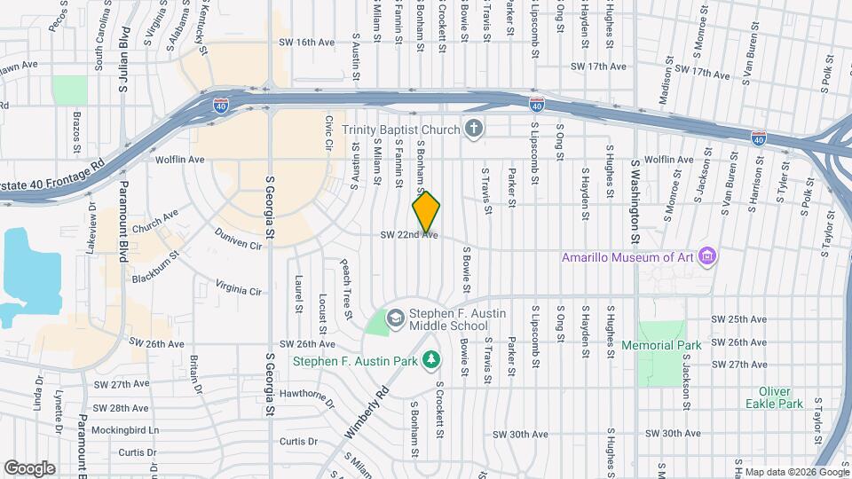 2201 S Bonham St Map and Location Details