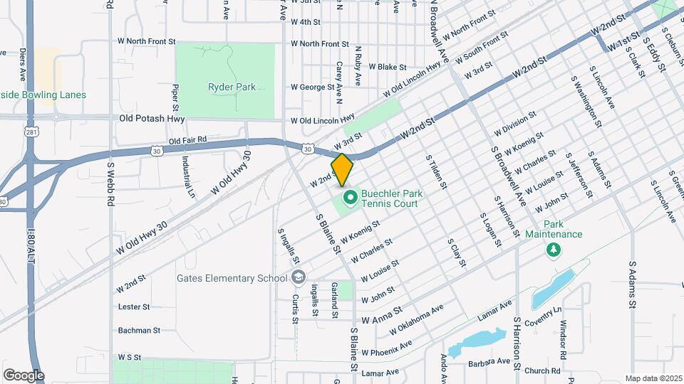 2412 W 1st St Map and Location Details