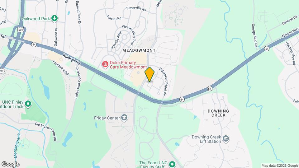 Meadowmont Corporate Apartment Map and Location Details