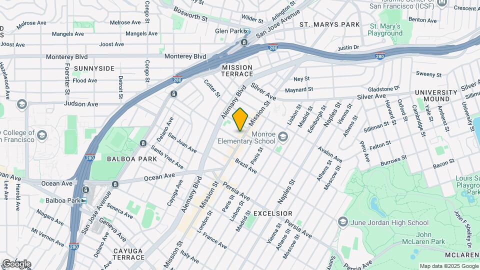 4480-4482-4482 Mission St Mapa y Detalles de la Ubicación