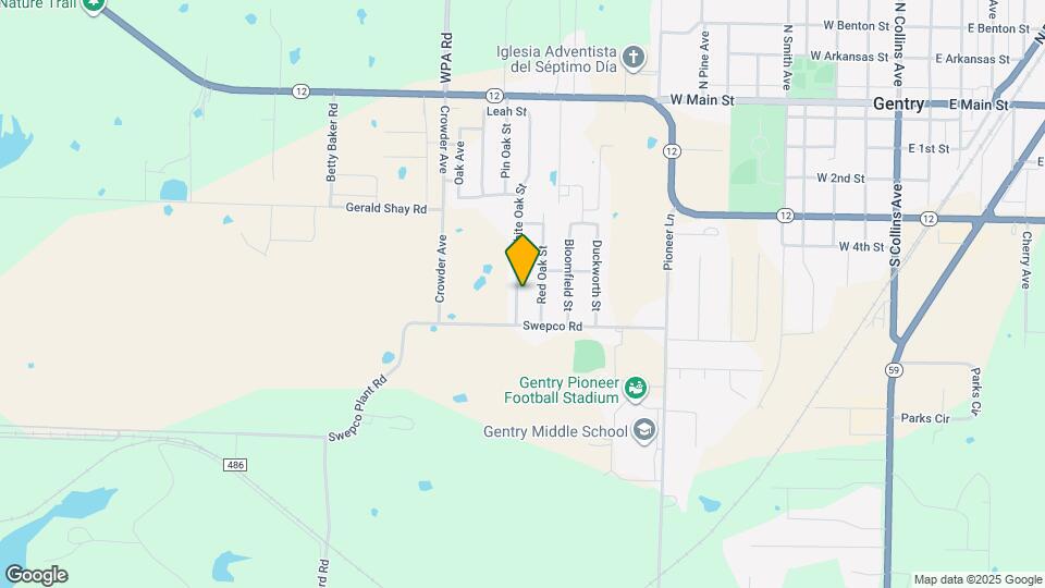 662 White Oak St Map and Location Details