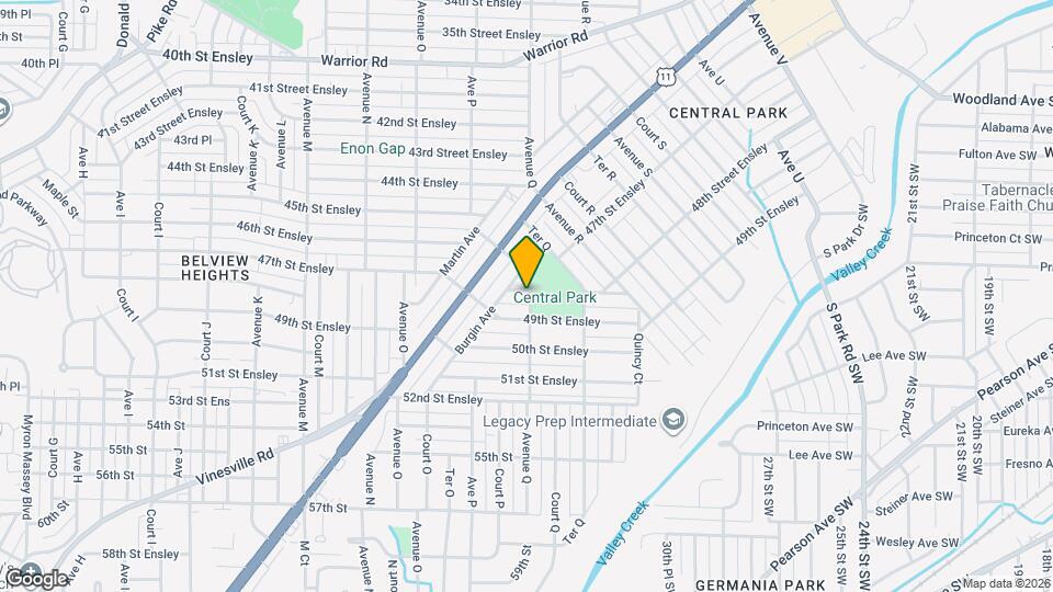 1609 48th Street Ensley Mapa y Detalles de la Ubicación