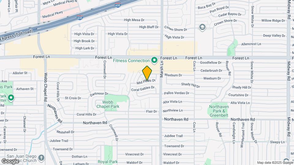 3630 Mid Pines Dr Map and Location Details