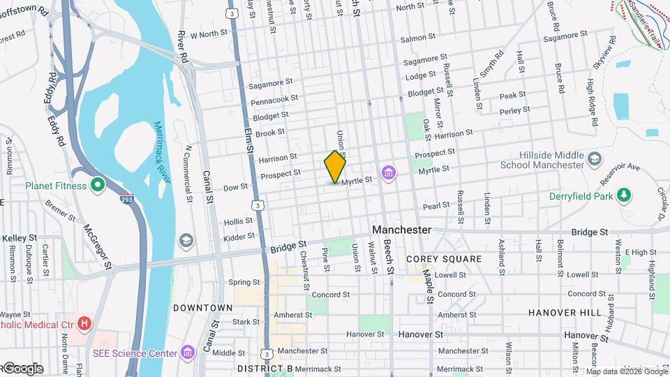 135 Myrtle St, Unit 1 Map and Location Details