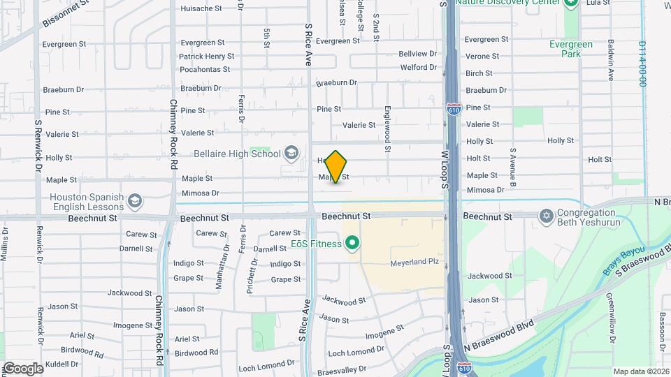 4928 Mimosa Dr, Unit Standalone Apt no laundry Map and Location Details
