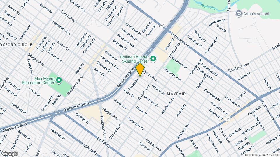 2800 Disston St Map and Location Details