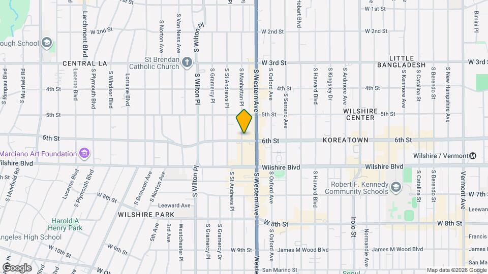 550 S Manhattan Pl Map and Location Details
