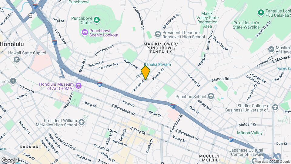 1533 Liholiho St Mapa y Detalles de la Ubicación