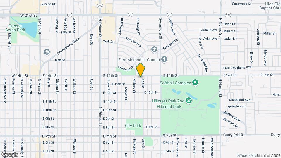 1316 Ash St Map and Location Details