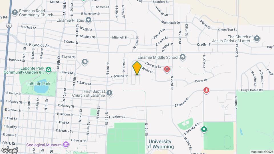 1170 N 19th St Map and Location Details