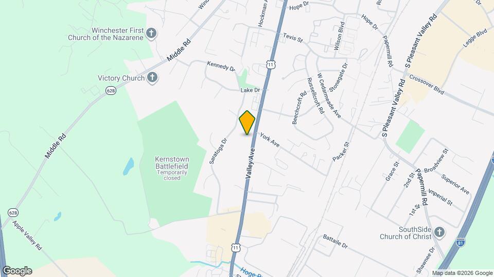 2913 Valley Ave Map and Location Details