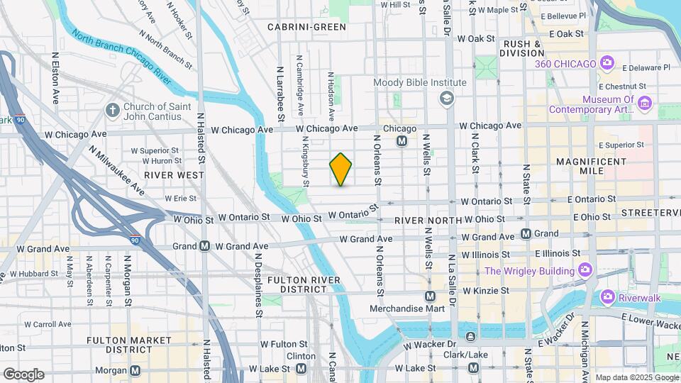 375 W Erie St Map and Location Details