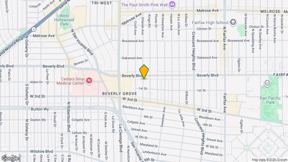 130 1/2 N Orlando Ave, Unit 130 1-2 Map and Location Details