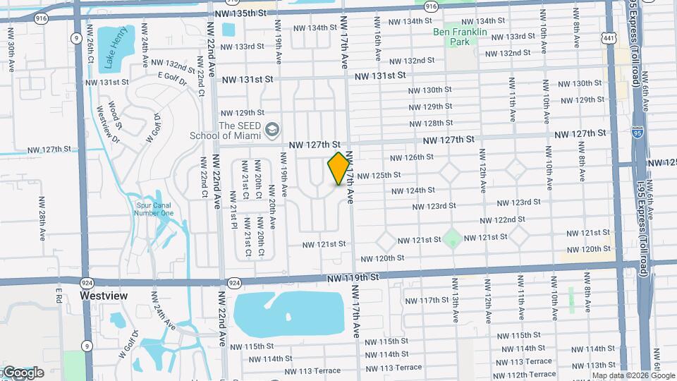 1720 NW 124th Terrace Map and Location Details
