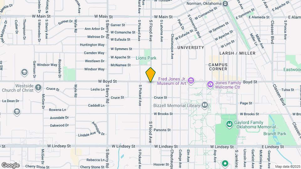 604 S Flood Ave Map and Location Details