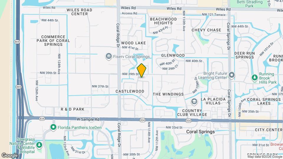 11461 NW 38th St Map and Location Details