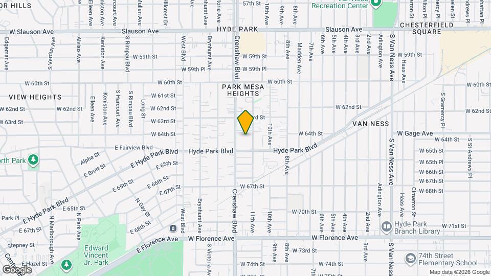 6409 1/2 11th Ave Mapa y Detalles de la Ubicación