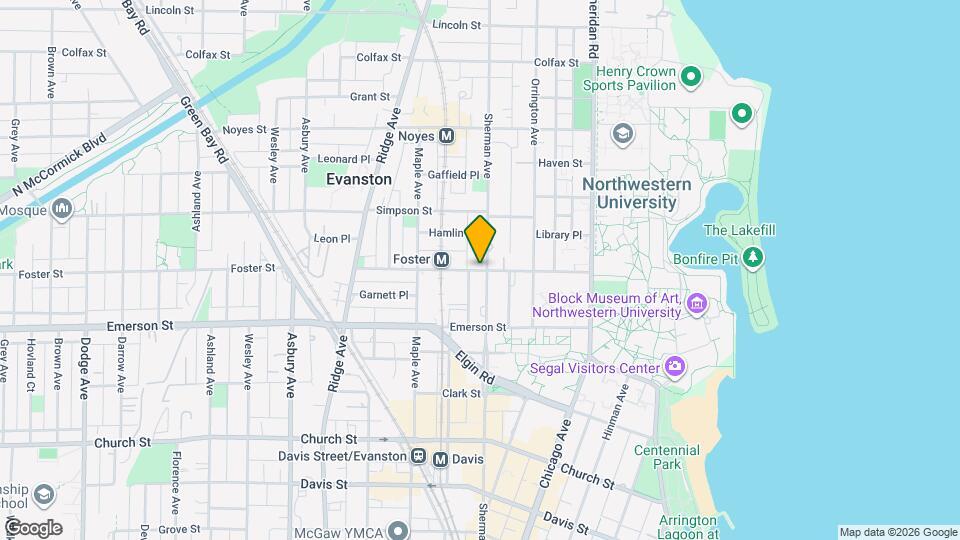 821 Foster St, Unit 1S Map and Location Details