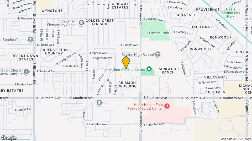 9857 E El Moro Ave Map and Location Details