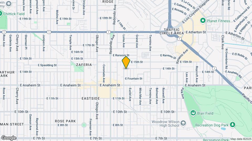 1382 Loma Ave Map and Location Details
