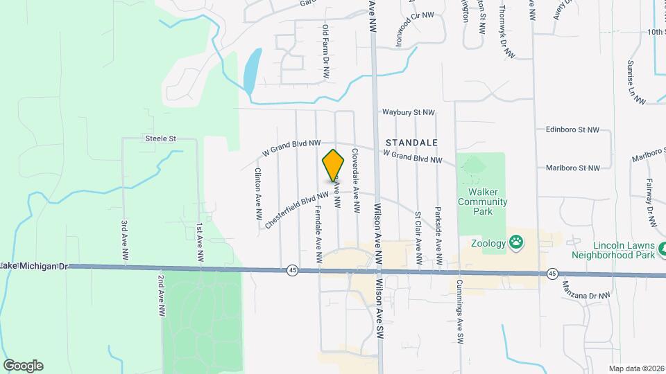 607 Clayton Ave NW Map and Location Details