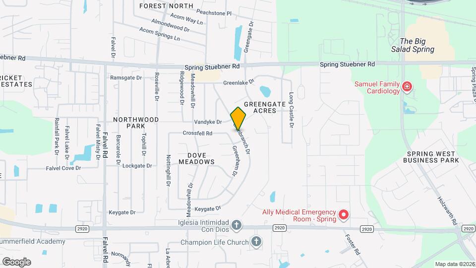 21611 Glenbranch Dr Map and Location Details