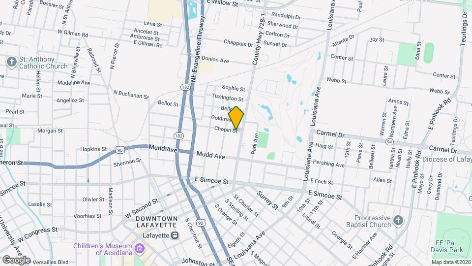 618 Chopin St Map and Location Details