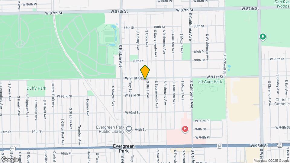 9108 S Utica Ave Map and Location Details