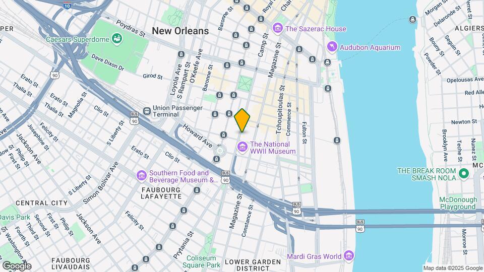 854 Camp St, Unit C 3rd floor furnished apt Map and Location Details
