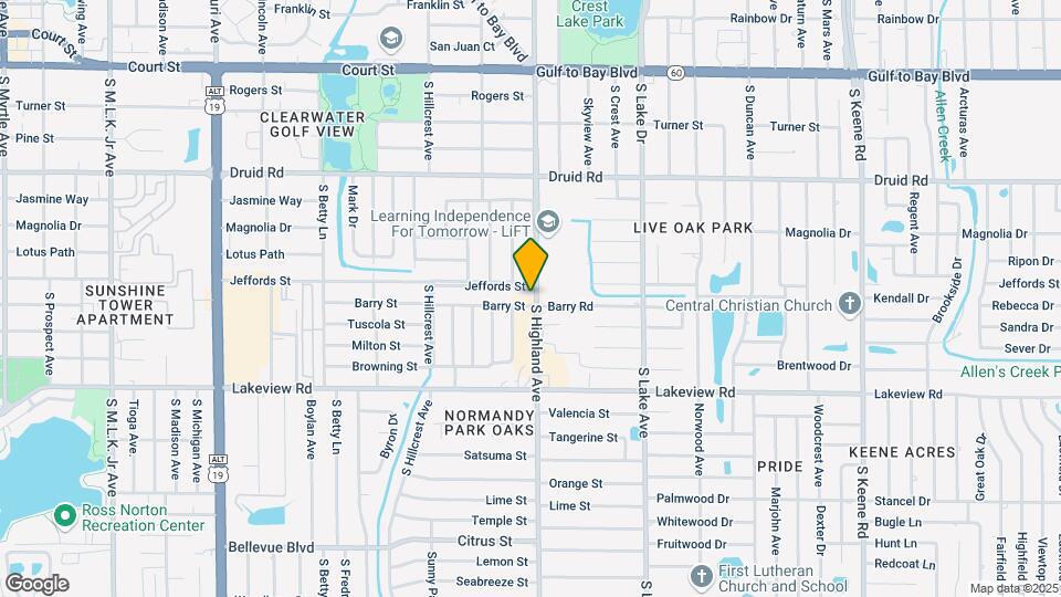 1212 S Highland Ave Map and Location Details