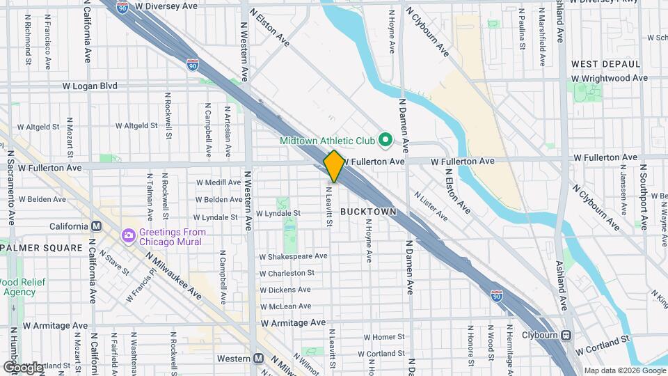 2339 N Leavitt St, Unit #2 Mapa y Detalles de la Ubicación