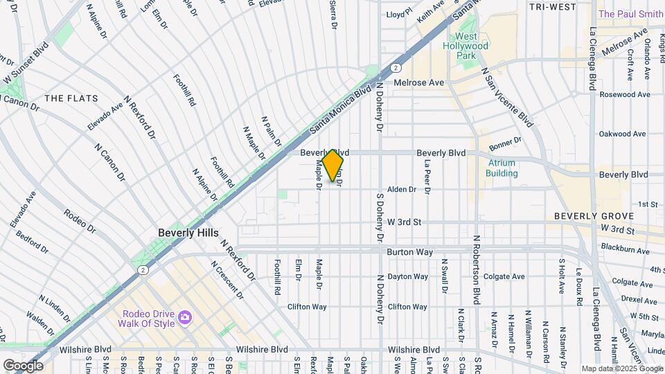 9211 Alden Dr Mapa y Detalles de la Ubicación