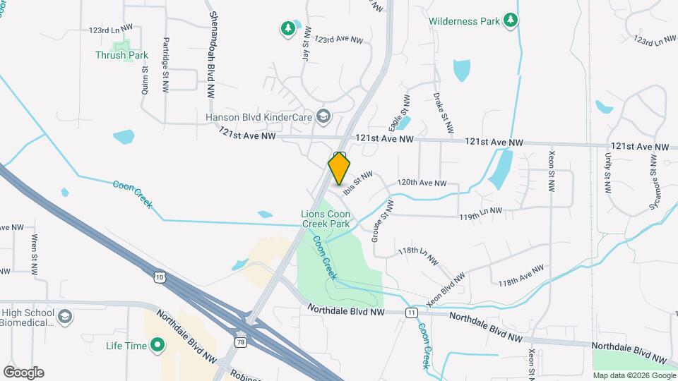 11940 Ibis St NW Map and Location Details