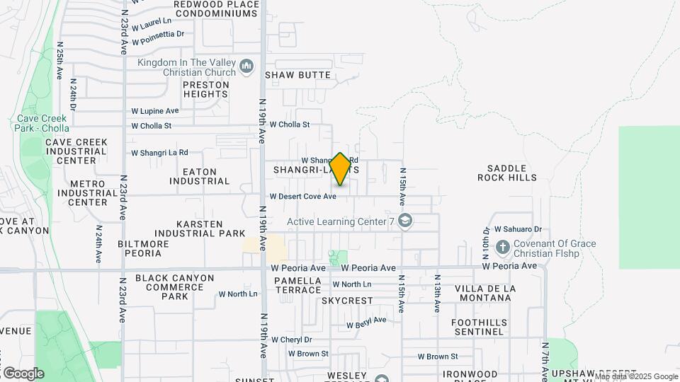 1638 W Desert Cove Ave Map and Location Details