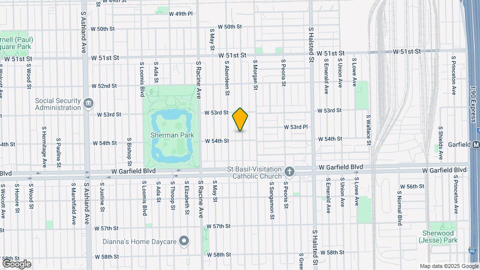 5344 S Carpenter St, Unit Duplex Map and Location Details