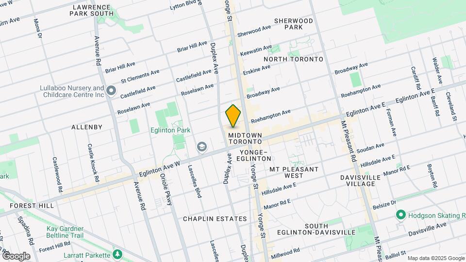 Yonge Eglinton Apartments – Duplex Map and Location Details